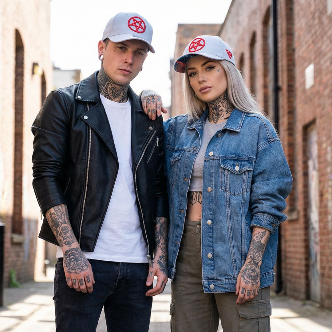 Casquette de baseball incurvée Cursed Nun - Gris clair