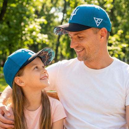 Poseidon Curved Cap Kindergröße - Schwarz/Blau