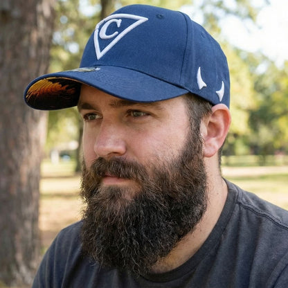 Haunted Place Curved Baseball Cap - Dark Blue