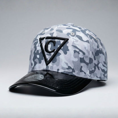 Grey Camo Curved Baseball Cap - Grey