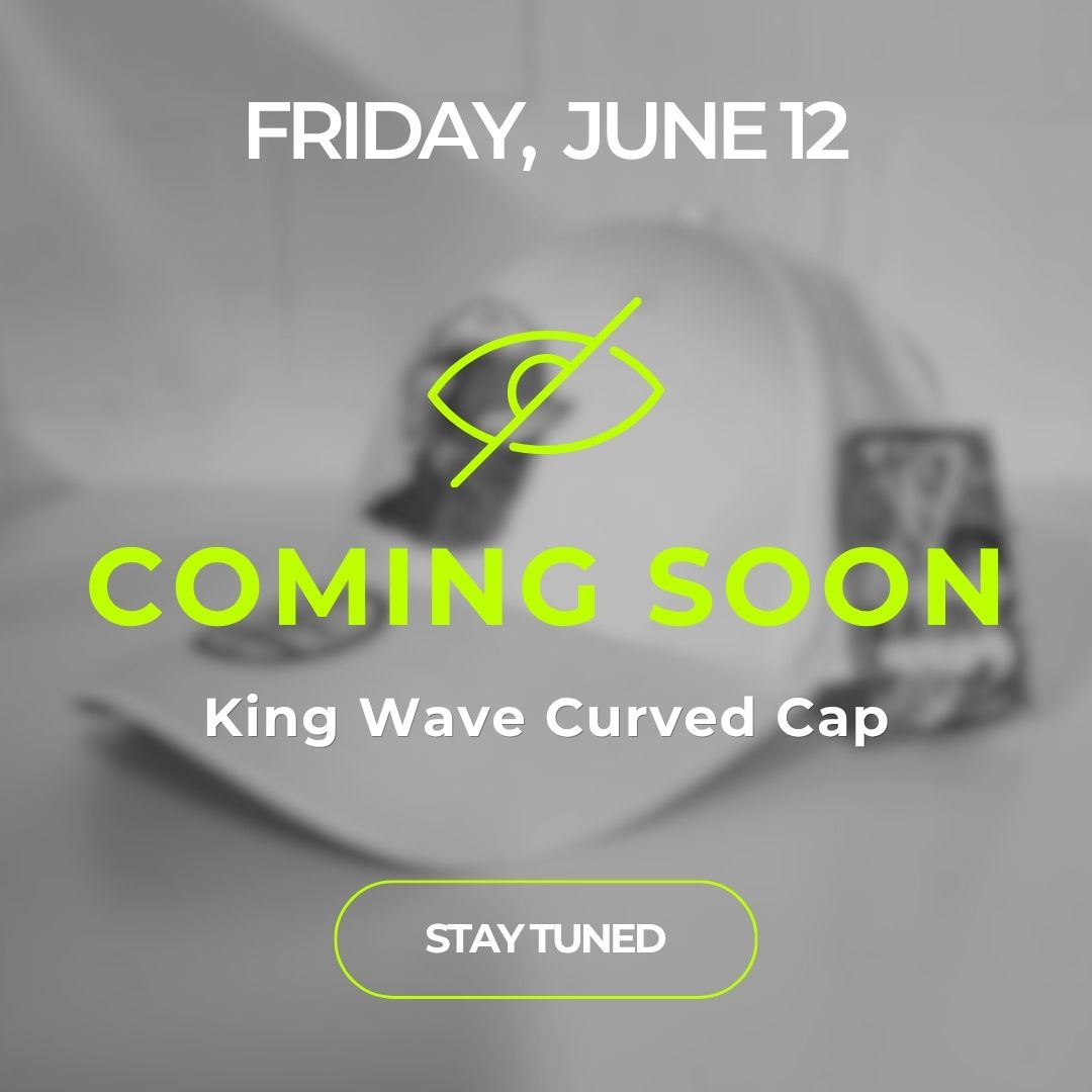 [June 12] King Wave Curved Cap - White