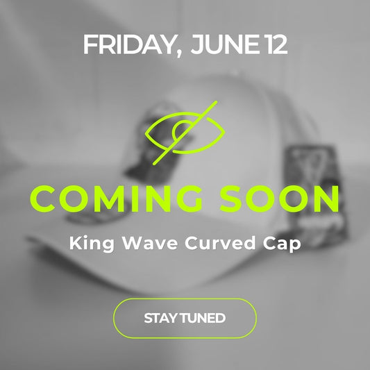 [June 12] King Wave Curved Cap - White