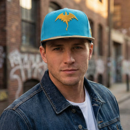 Snapback Golden Dragon - niebieski/złoty