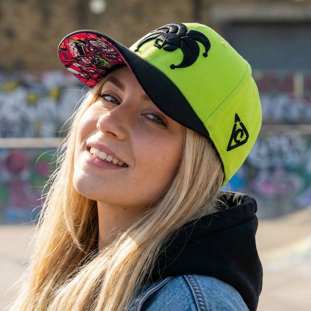 Casquette de baseball incurvée Carnival Clown - Vert fluo