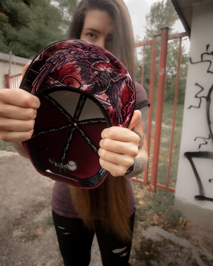 Griffin Snapback - Red/Black - Capiche Caps Black