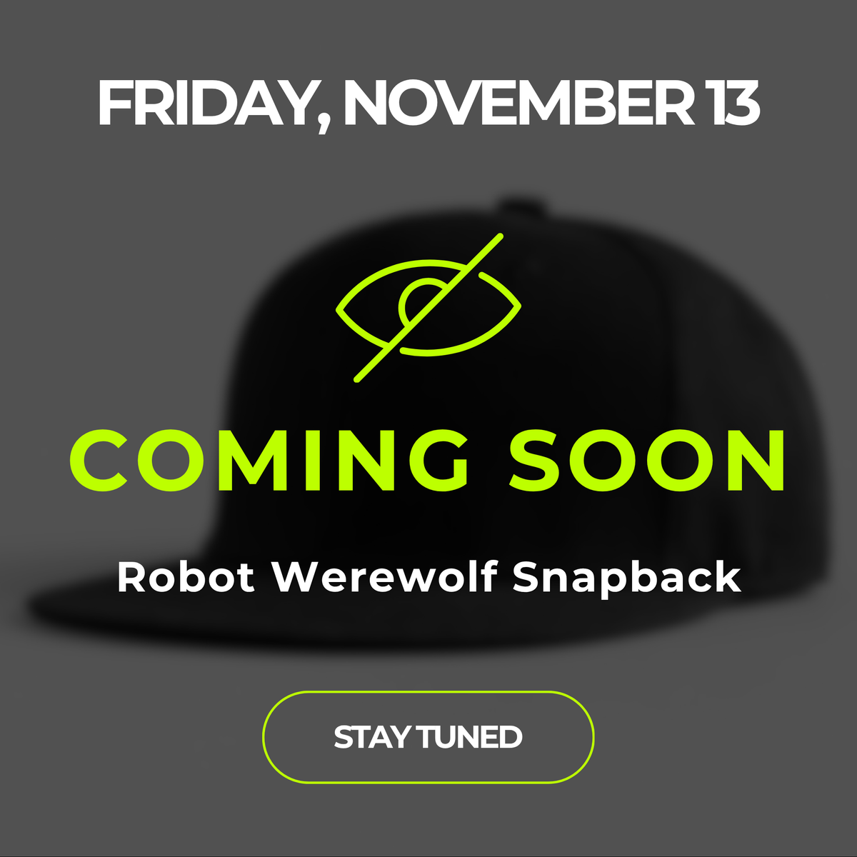 [Nov 13] Robot Werewolf Snapback - Black & Flames