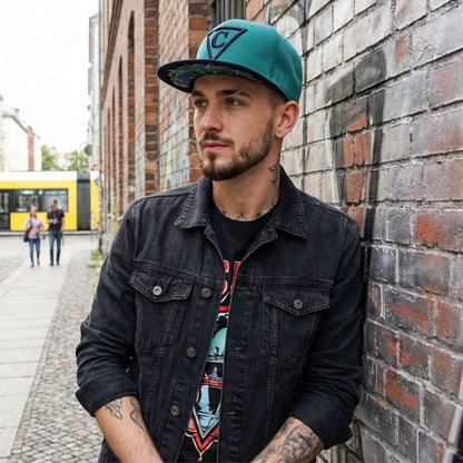 Green Flow Snapback - Green/Black