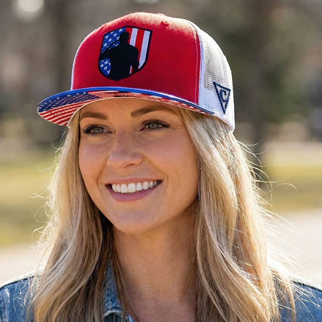 4. Juli Trucker Snapback - Rot/Blau Metallic