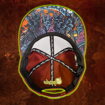 They're Coming Snapback - Rust Red Felt Fabric