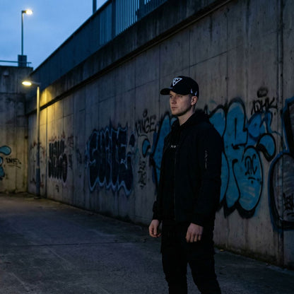Gorra de béisbol diabólica - Negra
