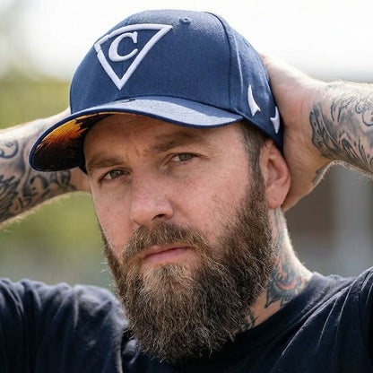 Haunted Place Curved Baseball Cap - Dark Blue