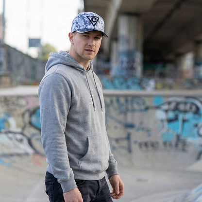 Grey Camo Curved Baseball Cap - Grey