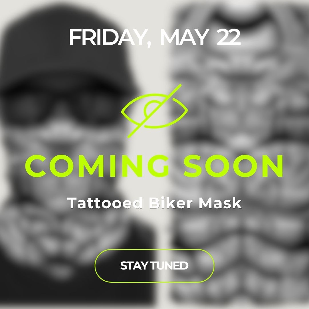 [MAY 22] Tattooed Biker Mask - Beige/Green