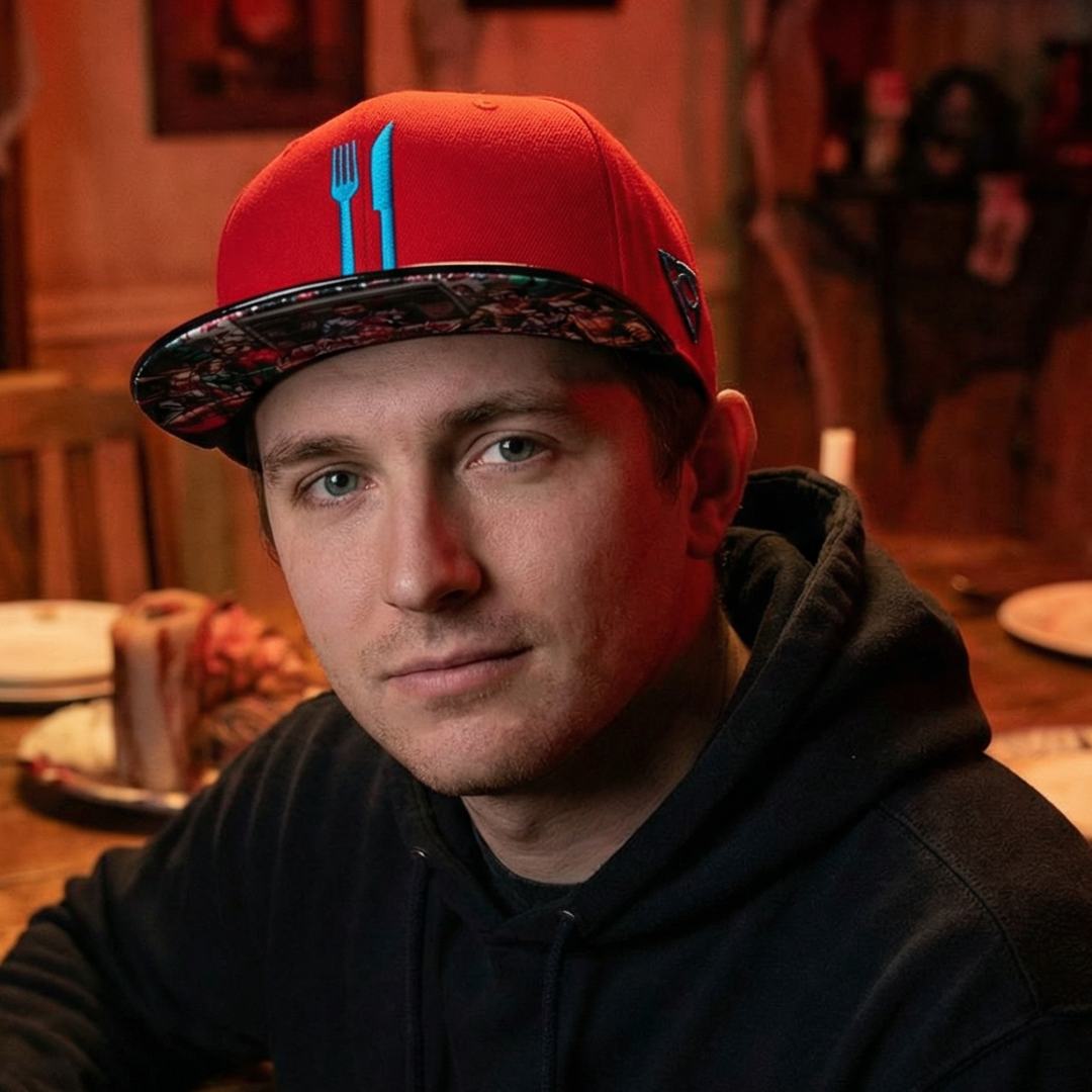 Casquette Snapback Dinner Time - Rouge/Noir métallisé