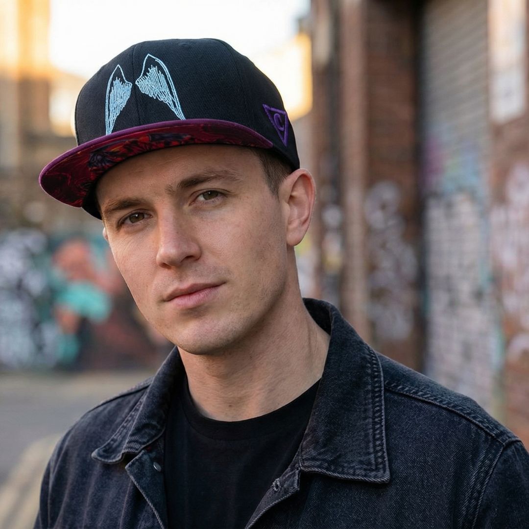 Angels of Death Snapback - Zwart/Paars Suède