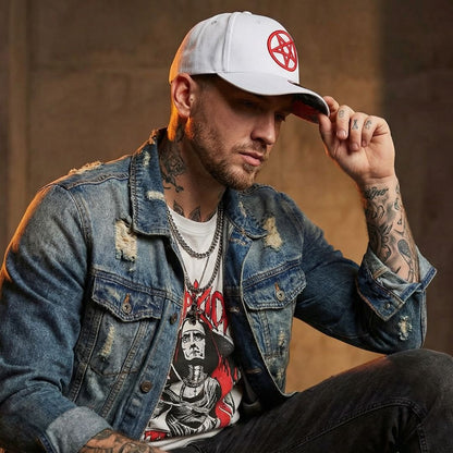 Casquette de baseball incurvée Cursed Nun - Gris clair