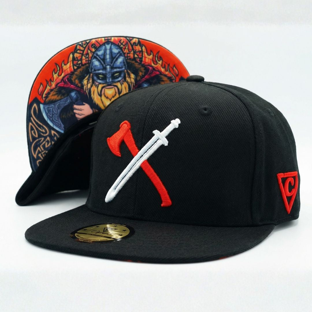 Cappellino snapback Viking Rosso/Bianco – Nero