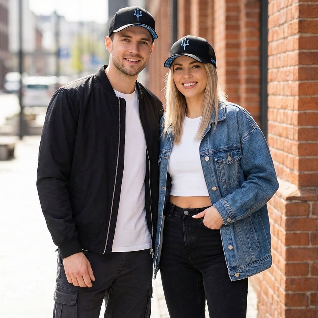 Clean Greek Poseidon Trucker Cap - Black