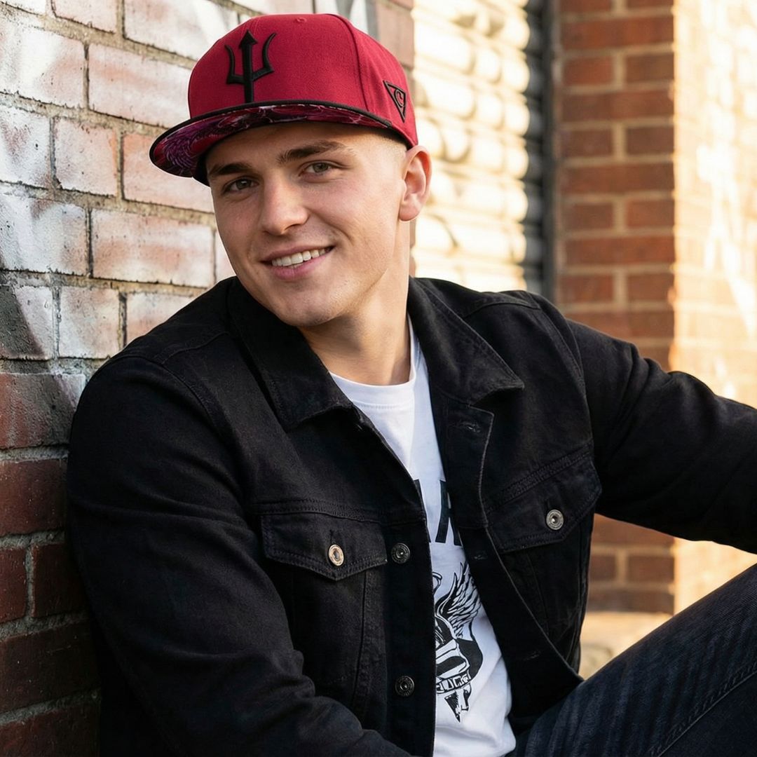 Casquette Griffin Snapback - Rouge/Noir