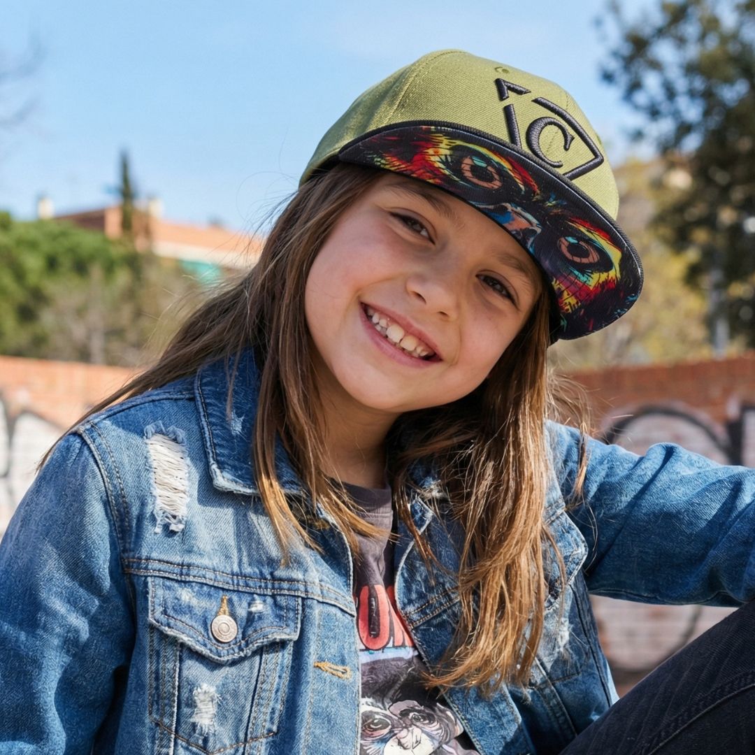 Casquette Snapback Mighty Eagle pour enfant - Vert/Noir