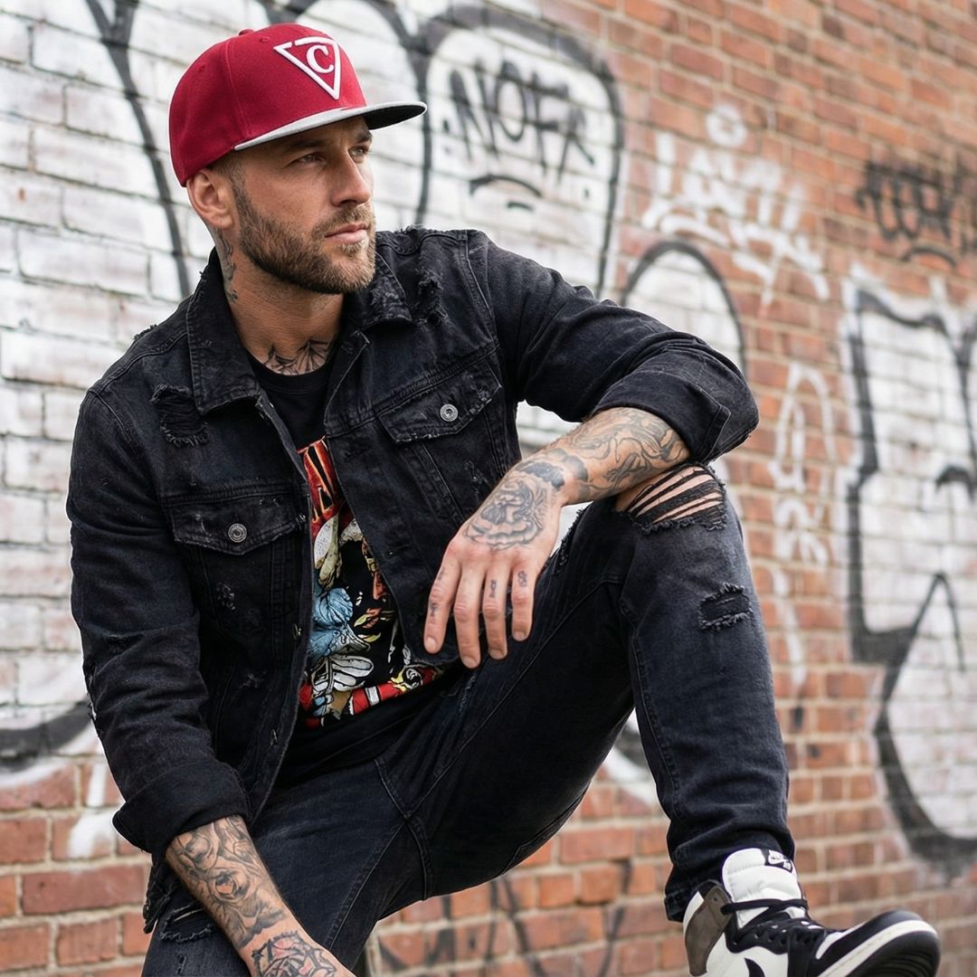 Slimeyes Snapback - Red/Grey