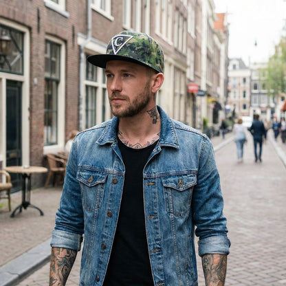 USA Pixel Snapback - Green/Black