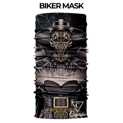 Plague Doctor Biker Mask - Dark Grey