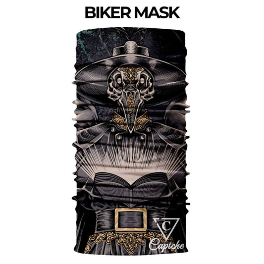 Plague Doctor Biker Mask - Dark Grey