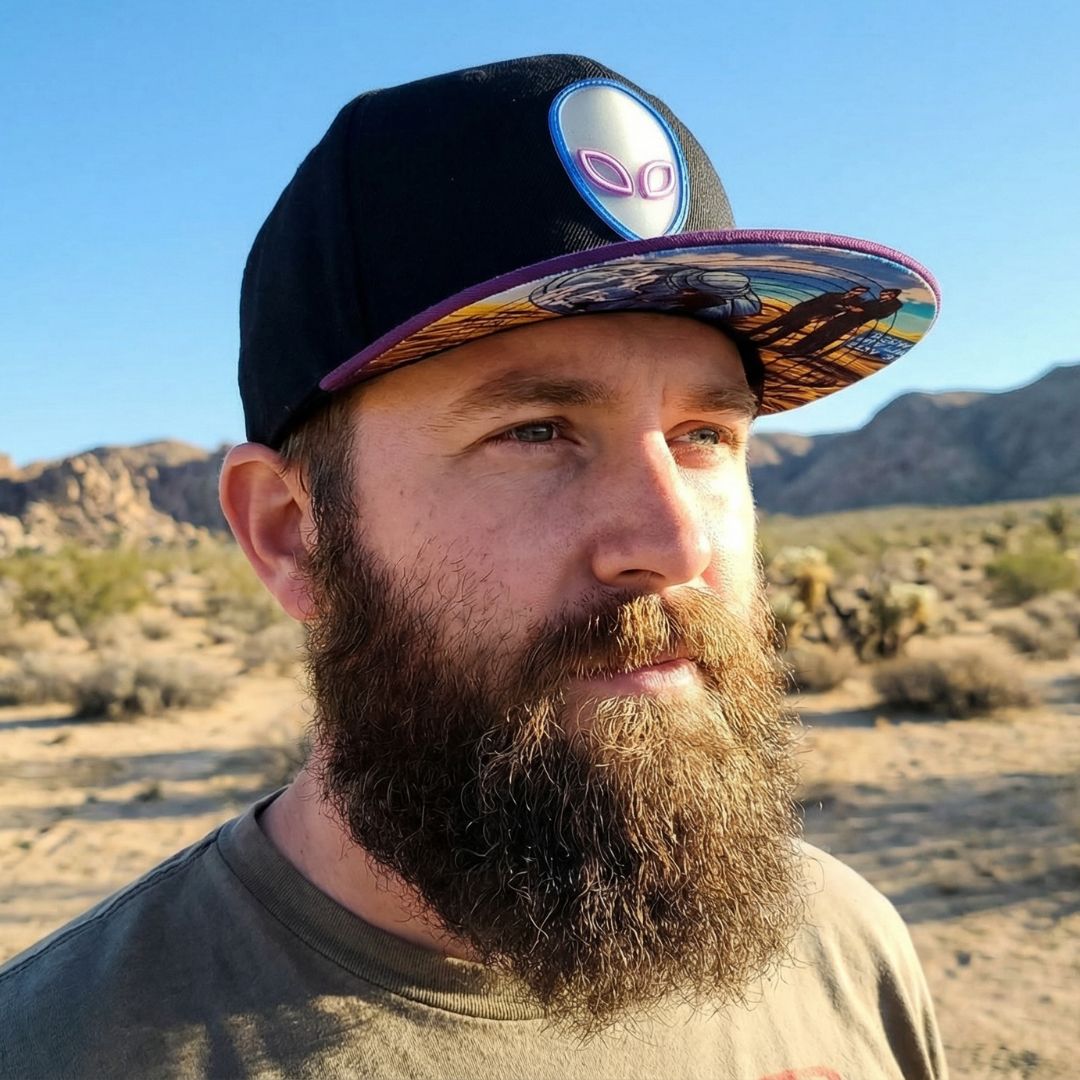 Snapback UFO Crash - czarna/fioletowa i przezroczysta guma 