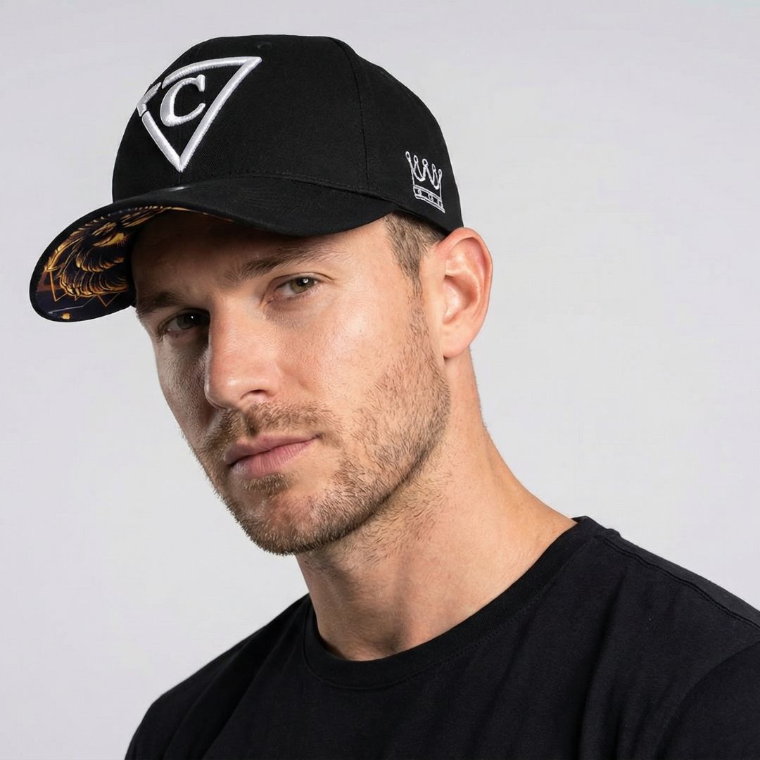 Mighty Lion Curved Baseball Cap - Black