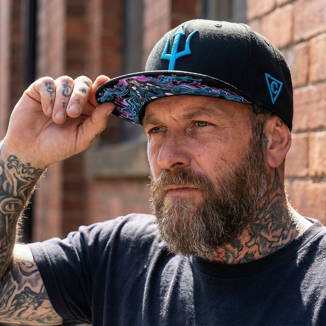 Nyx Snapback - Black/Faux Leather