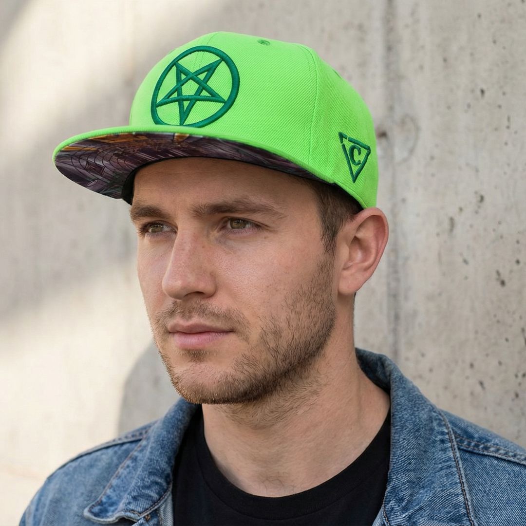 Czapka z daszkiem Przeklętej Posiadłości - Neonowa zieleń