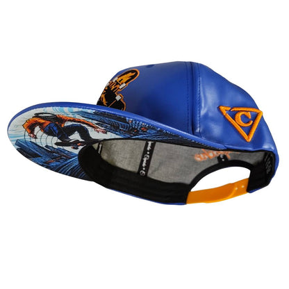 Ride With Us Snapback - Blue Artificial Leather