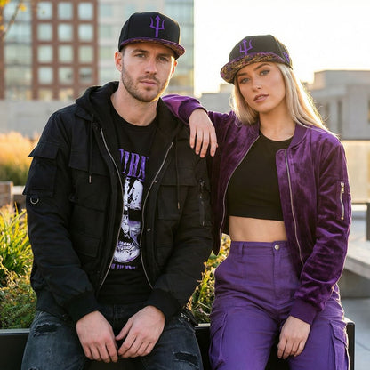 Gorra Hydra Snapback - Negra / Morada