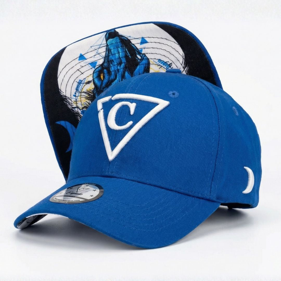 Casquette de baseball incurvée Crying Wolf - Bleue
