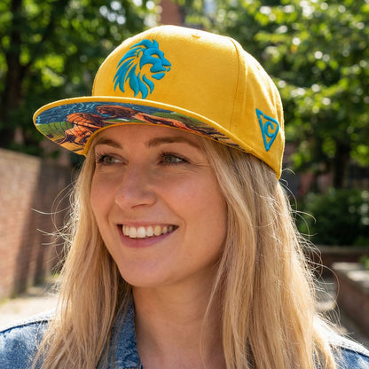 Snapback Fighting Lions - żółty zamsz