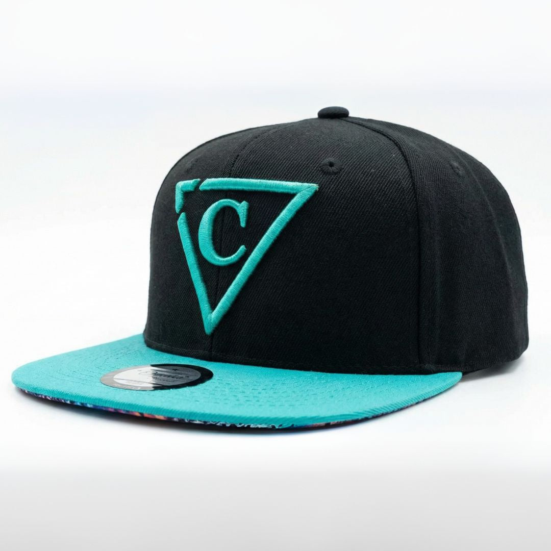 Snapback Animix - Czarny/Aqua