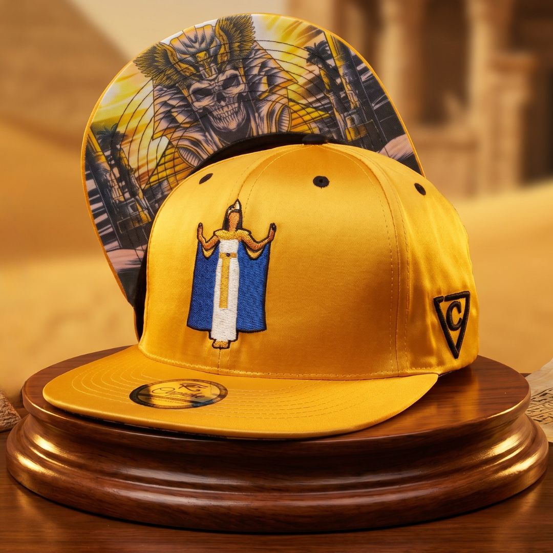 LIMITED EDITION Egyptian Night Snapback - Yellow Satin