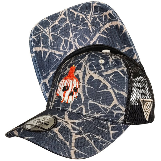 Decay Trucker Cap - Black/Beige Branches