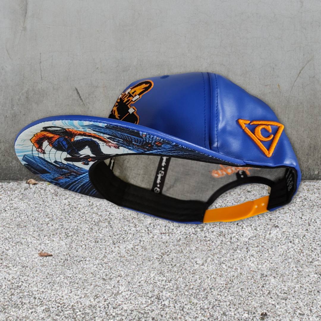 Ride With Us Snapback - Blue Artificial Leather