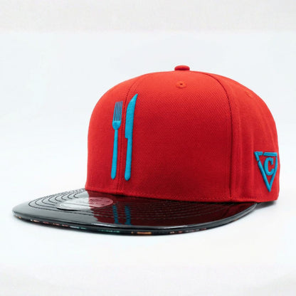 Casquette Snapback Dinner Time - Rouge/Noir métallisé