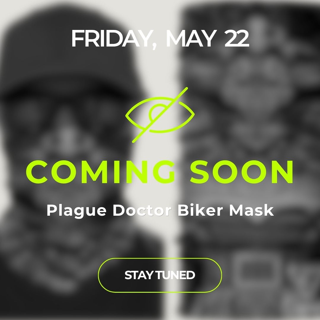 [MAY 22] Plague Doctor Biker Mask - Dark Grey