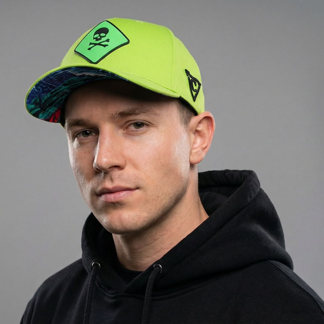 Toxic Tsunami Curved Cap - Neongrün