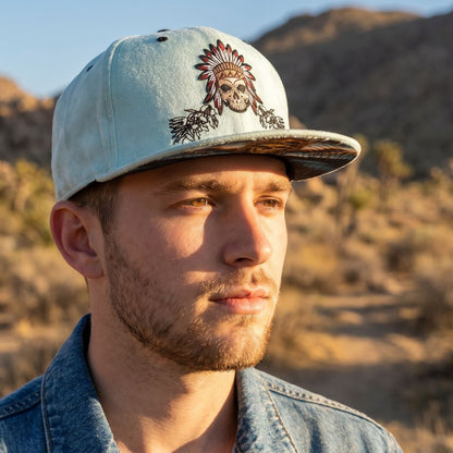 Ancestor Spirits Snapback - Light Mint Green Suede