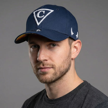 Haunted Place Curved Baseball Cap - Dark Blue