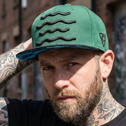 Snapback Shark - zielony/czarny