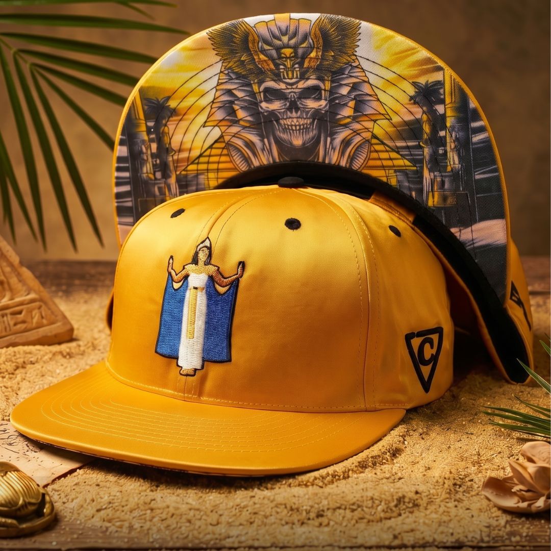 LIMITED EDITION Egyptian Night Snapback - Yellow Satin