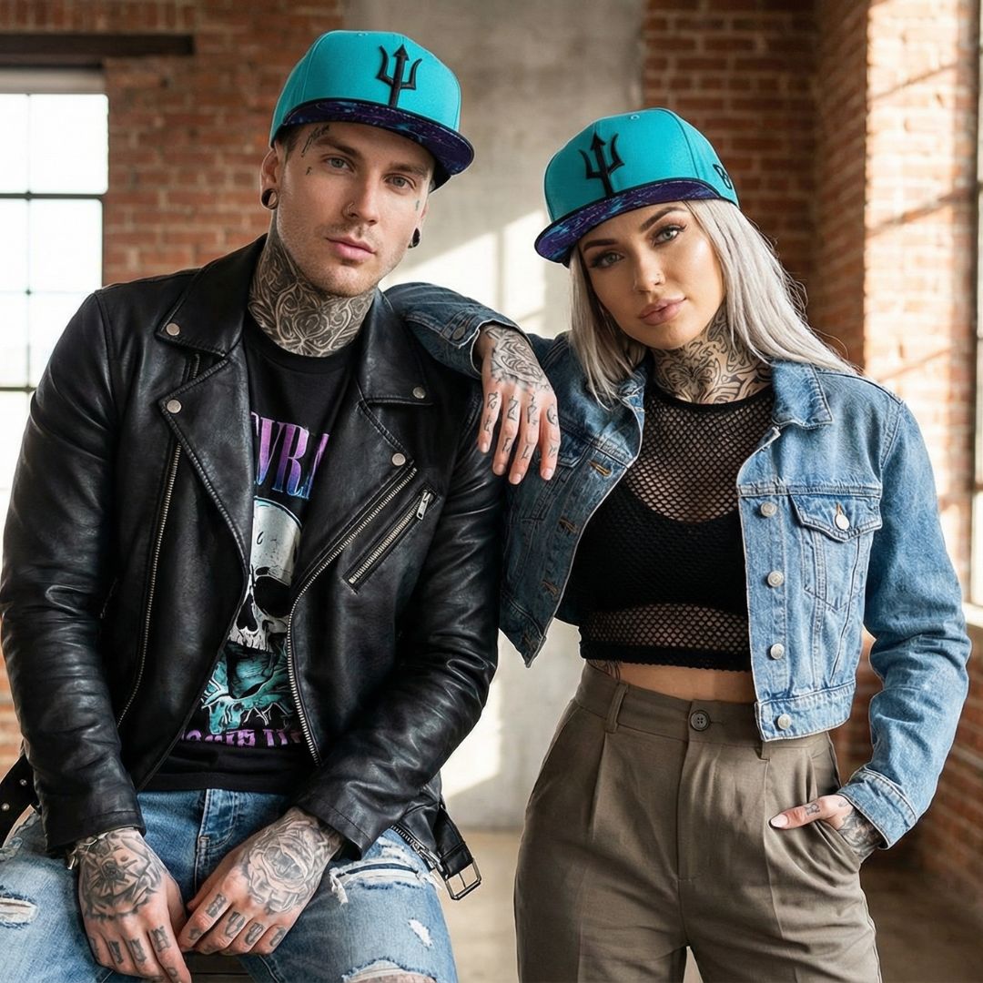 Casquette Cerberus Snapback - Bleu/Noir