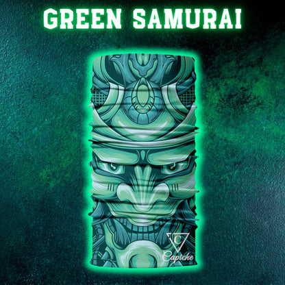 Green Samurai Biker Mask - Green