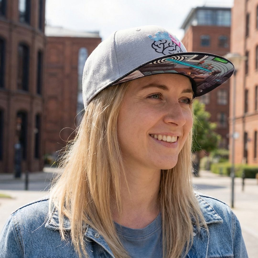 Gorra Snapback Brainwashed - Gris / Negra
